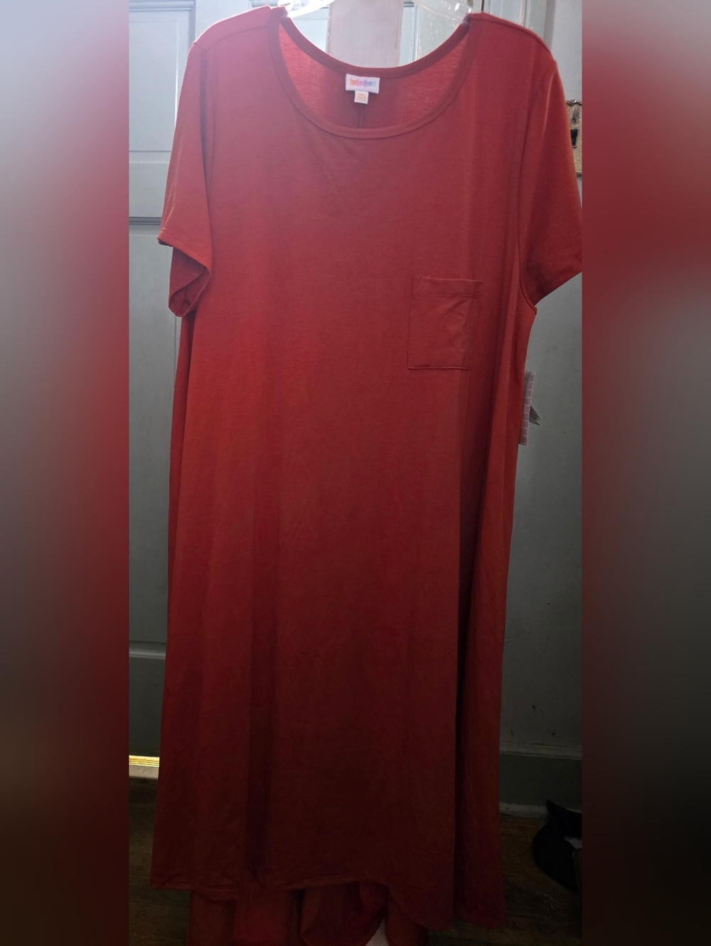 NWT - LuLaRoe Casual Short Sleeve Pocket Midi Dress - Rust